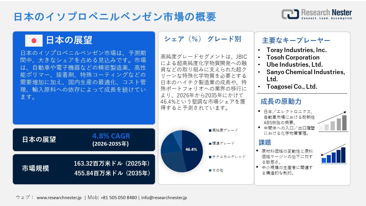 日本のイソプロペニルベンゼン市場概要