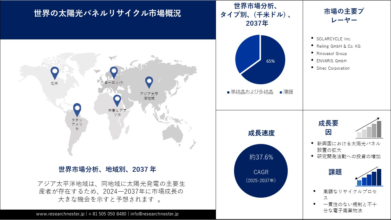 太陽光パネルリサイクル市場概要