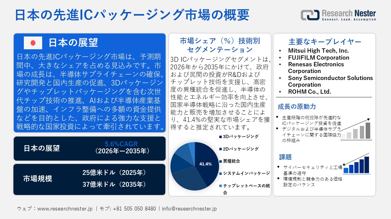 日本の先進ICパッケージング市場概要