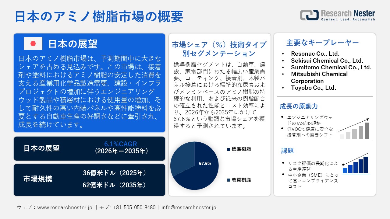 日本のアミノ樹脂市場概要
